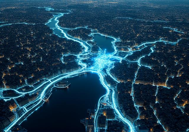 Mappa della sede Nebulorauto a Roma con stile futuristico